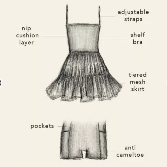 NWOT Blogilates Women's Ballerina Active Dress XS Black - Picture 5 of 5